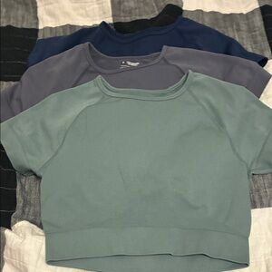 SHEIN Women's Crop Tops - Blue, Gray, Green